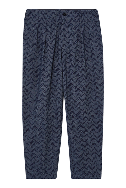 Relaxed Cotton Blend Pants